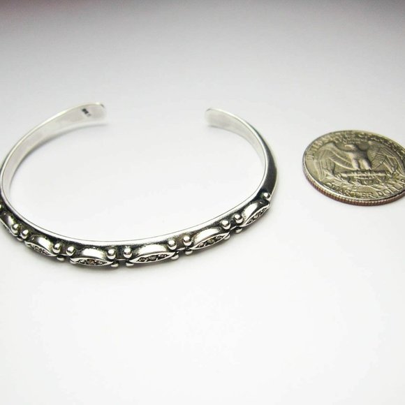 New Chan luu Bangle Cuff 925 Sterling Silver 0.32 ct champagne diamond $545 - Picture 5 of 6